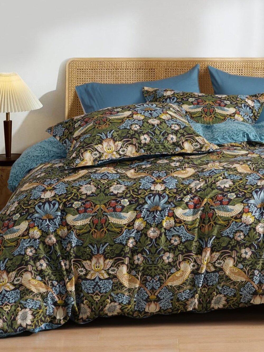 Ultra Soft Floral Duvet Cover Queen Size, Revisible Boho Printed Vintage Bedding
